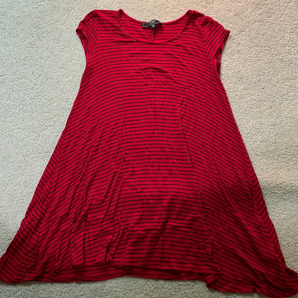 ❤️🖤RED/BLACK STRIPED T-SHIRT DRESS